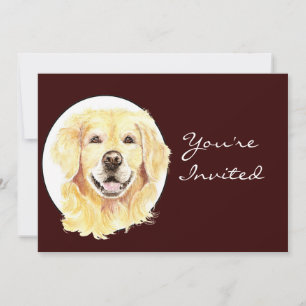 Invitation De nouveau au chien de golden retriever