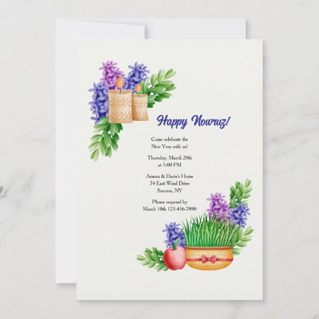 Invitation de Nowruz (Devant)