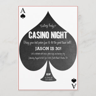 Invitation de nuit de casino
