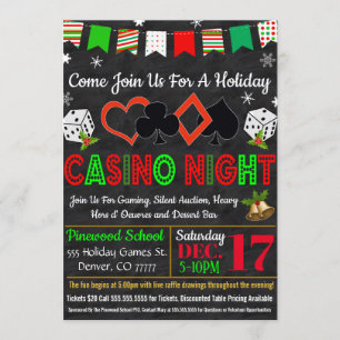 Invitation de nuit du casino de vacances