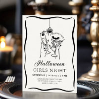 Invitation de nuit pour les filles d'Halloween