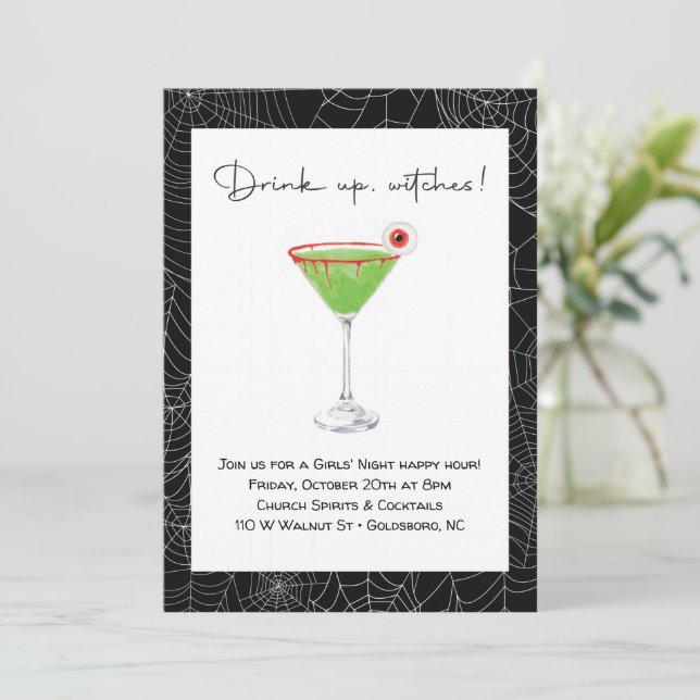 Invitation de nuit pour les filles d'Halloween (Debout devant)