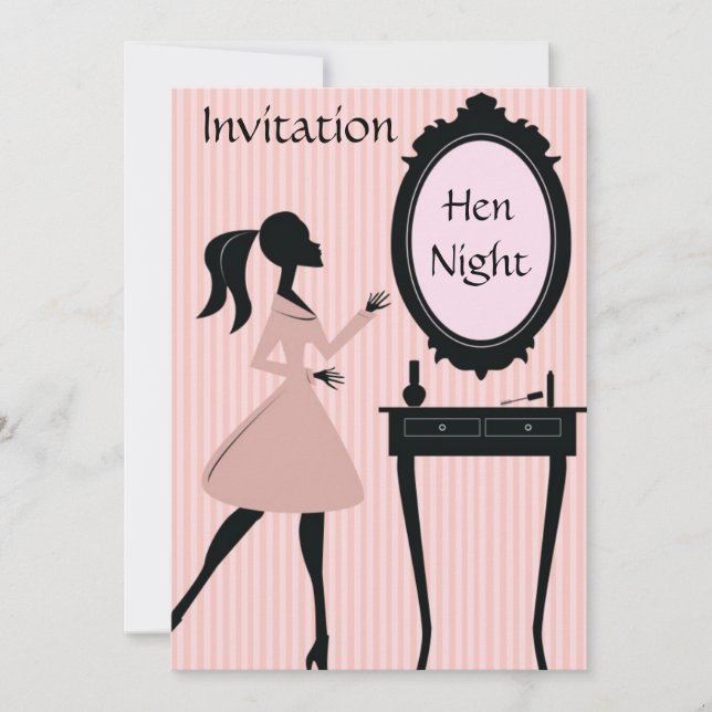 Invitation de nuit rose Vintage (Devant)