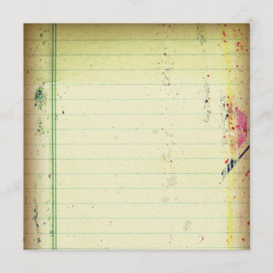 Invitation de papier de carnet