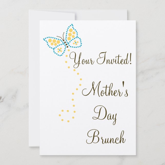 Invitation de papillon d'art de point (Devant)