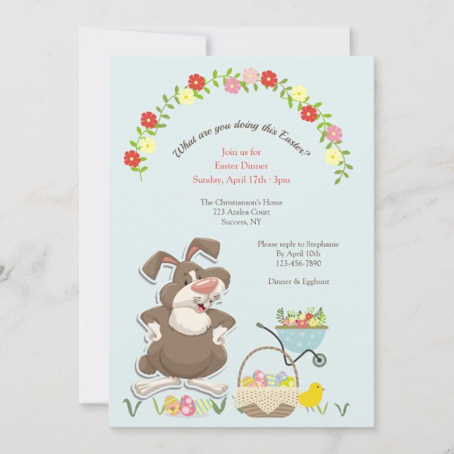 Invitation de Pâques (Devant)