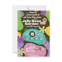 Invitation de Pâques Fête de jardin aux Jelly Bean