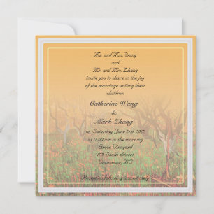 Invitation de parents mariés et mariés, Orchard