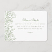 Invitation de partage de recette de sage florale e