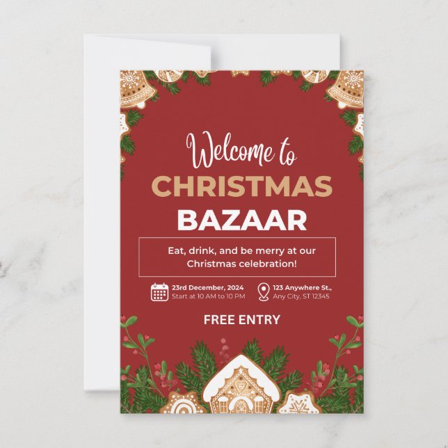 Invitation de partie customisée, Invitation de fêt (Devant)