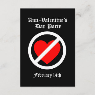Invitation de partie d'Anti-Valentines