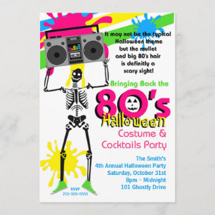 invitation de partie de 80s Halloween