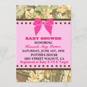 Invitation de partie de baby shower de Camo