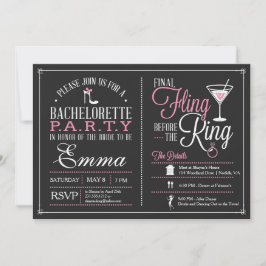 Invitation de partie de Bachelorette avec