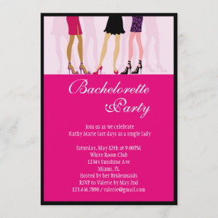 Invitation de partie de Bachelorette de filles