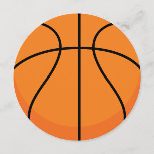 Invitation de partie de basket-ball de thème de