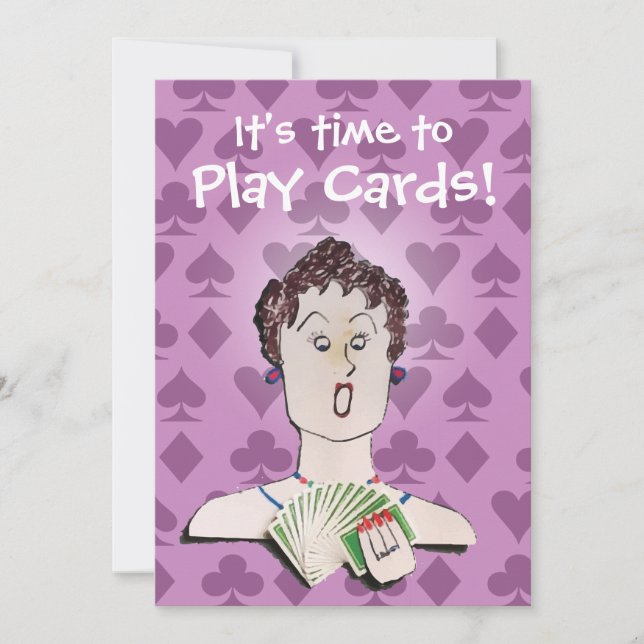 Invitation de partie de carte (Devant)