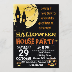 Invitation de partie de Chambre de Halloween