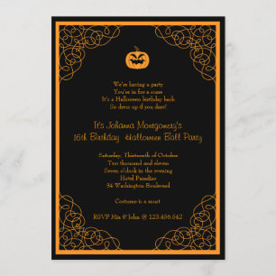 Invitation de partie de costume d'anniversaire de