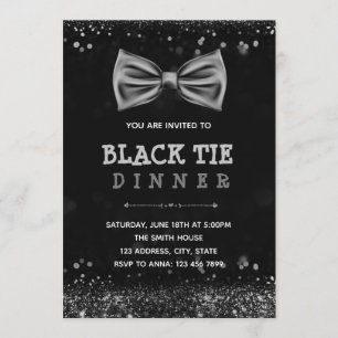 Invitation de partie de cravate noire