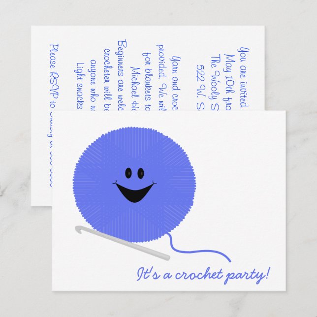 Invitation de partie de crochet (Devant / Derrière)