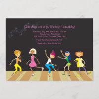 Invitation de partie de danse de filles