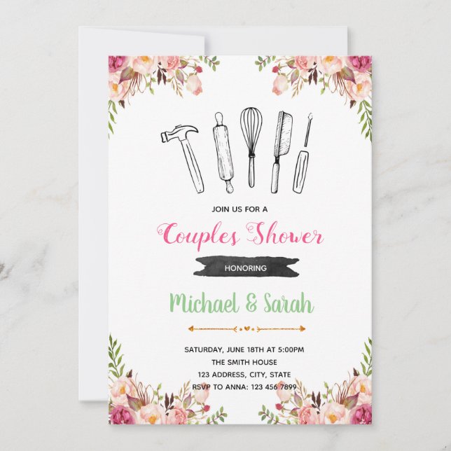 invitation de partie de douche d'outil et (Devant)