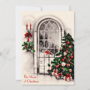 Invitation de partie de fenêtre de Noël