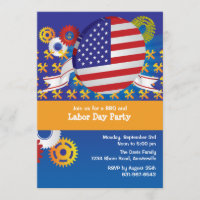 Invitation de partie de Fête du travail