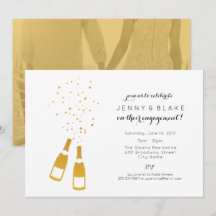 Invitation de partie de fiançailles de Champagne