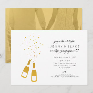 Invitation de partie de fiançailles de Champagne