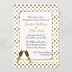 Invitation de partie de fiançailles de mariage de