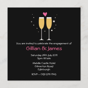 Invitation de partie de fiançailles de pain grillé