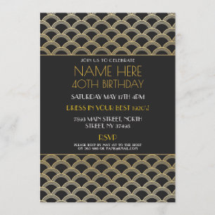 invitation de partie de Gatsby d'anniversaire