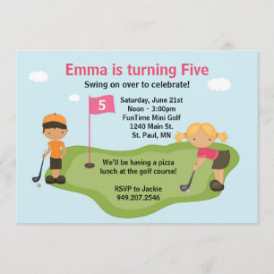 Invitation de partie de golf miniature
