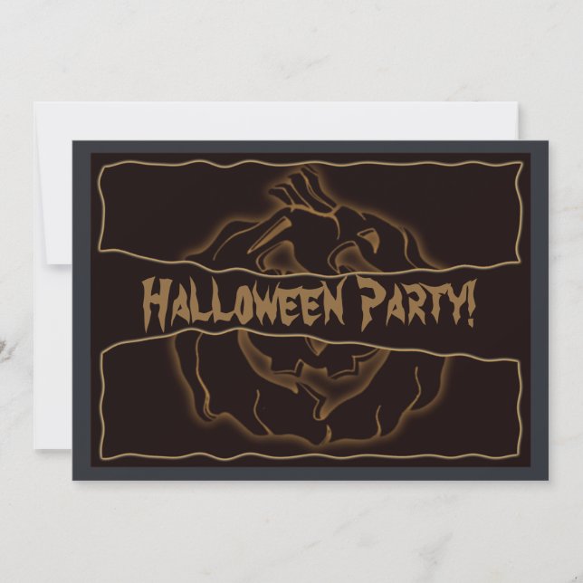 Invitation de partie de Halloween (Devant)