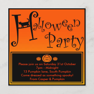 Invitation de partie de Halloween