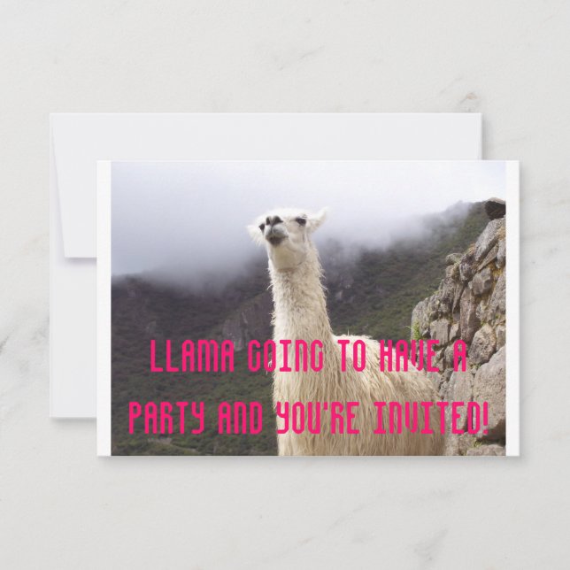 Invitation de partie de lama (Devant)