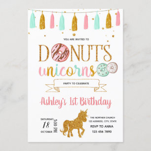 Invitation de partie de licorne de butées toriques