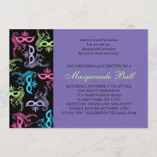 Invitation de partie de mascarade