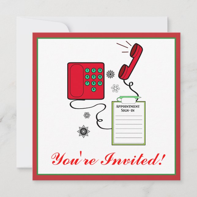 Invitation de partie de Noël : Bureau Médicale ou (Devant)