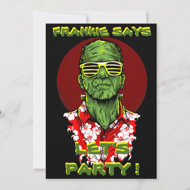 invitation de partie de plage de frankenstein de (Devant)