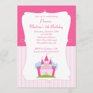Invitation de partie de princesse Birthday Pretty