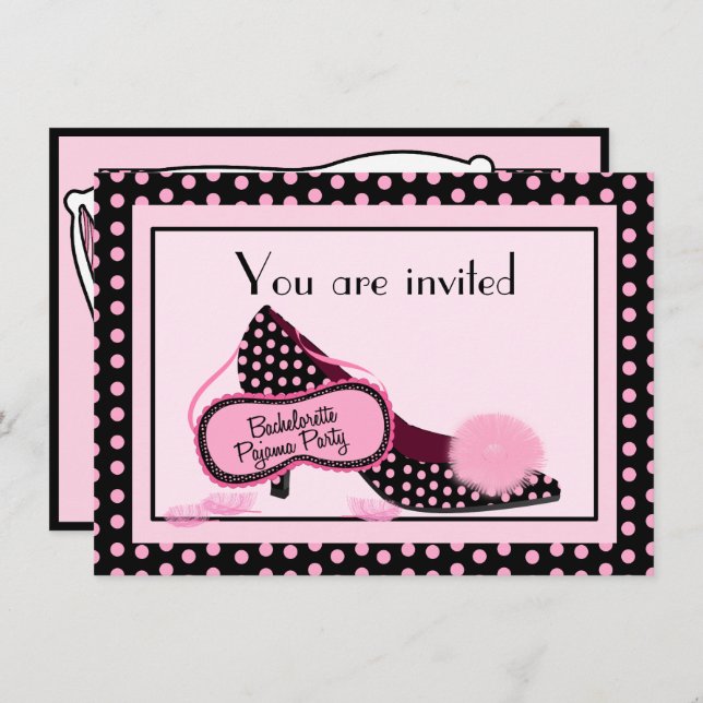 Invitation de partie de pyjama de Bachelorette (Devant / Derrière)