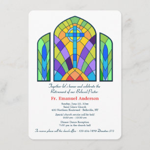Invitation de partie de retraite en verre souillé