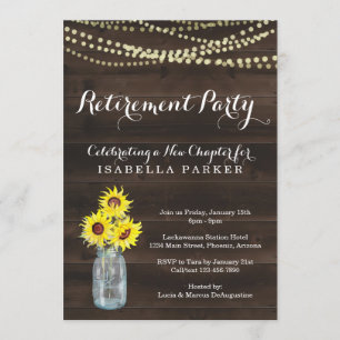 Invitation de partie de retraite - tournesol