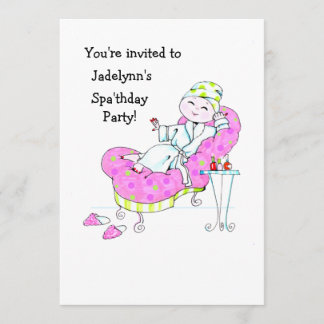 Invitation de partie de Spa'thday