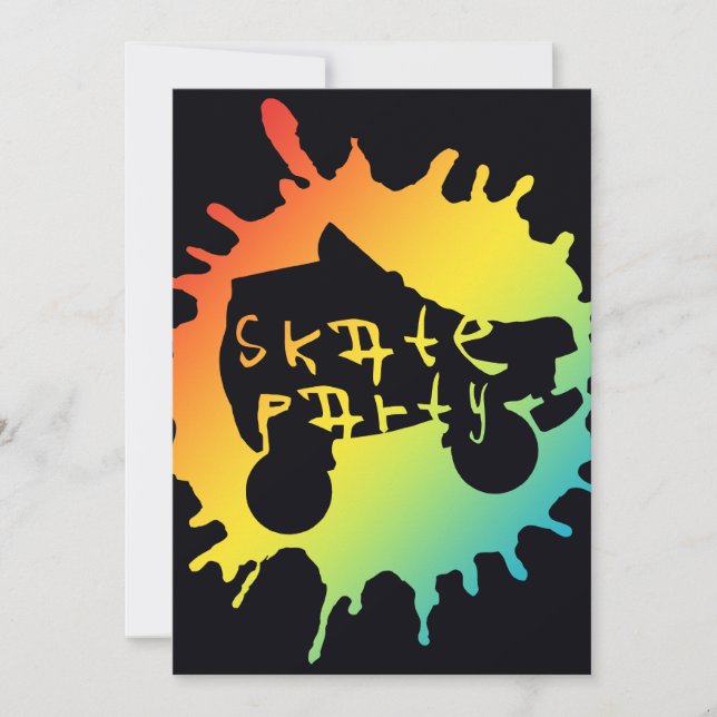 invitation de partie de splatz de patin (Devant)