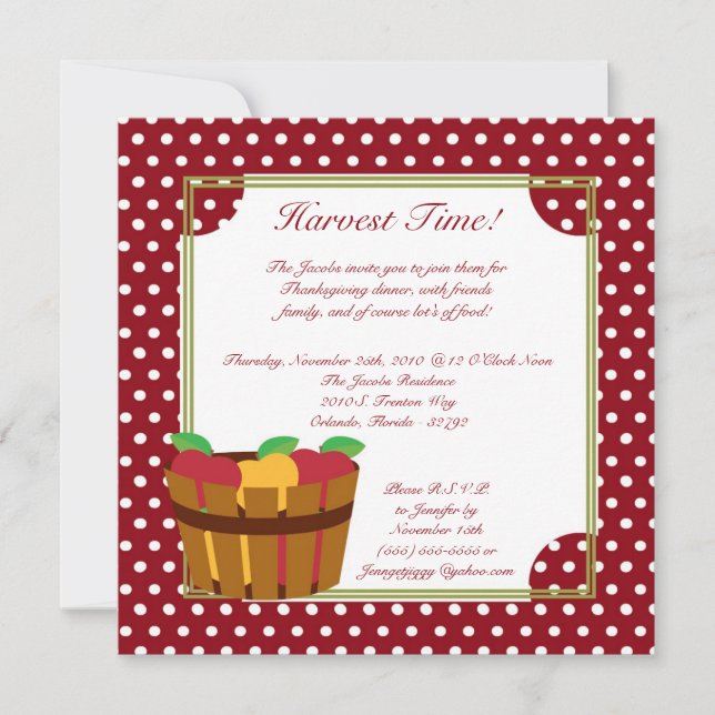 invitation de partie de thanksgiving de poubelle (Devant)