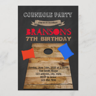 Invitation de partie de trou de maïs